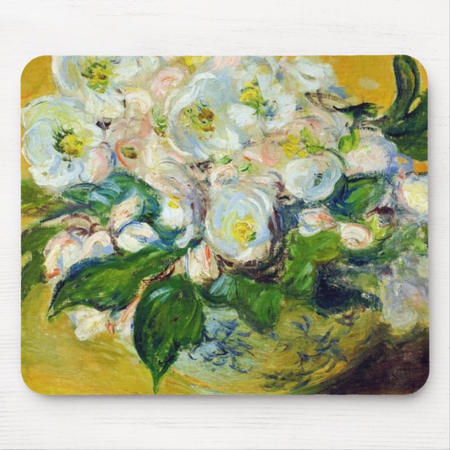 Christmas Roses (by Claude Monet) Mouse Mat (Front)
