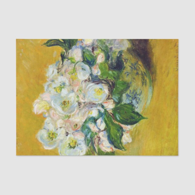 Christmas Roses (by Claude Monet) Tissue Paper (Front)