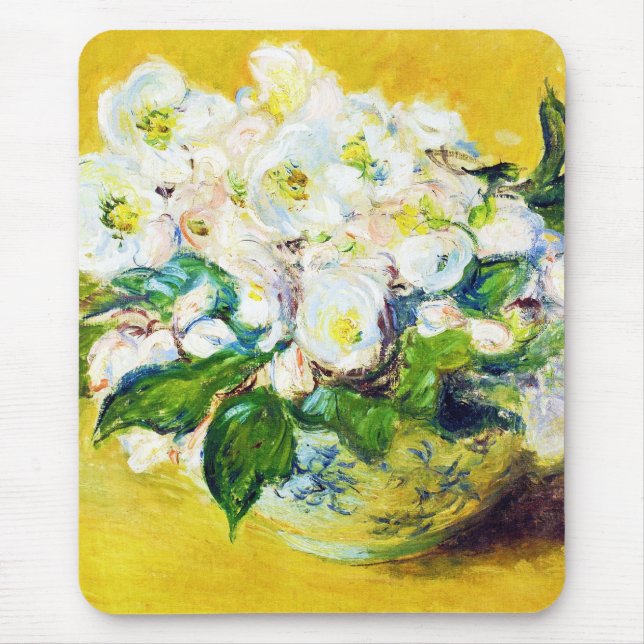 Christmas Roses Claude Monet flowers floral paint Mouse Mat (Front)