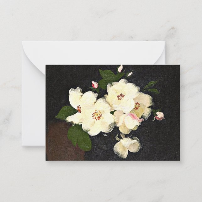 Christmas Roses, fine art painting Card (Front)