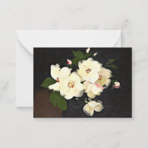 Christmas Roses, fine art painting Card