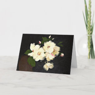 Christmas Roses, fine art painting Card