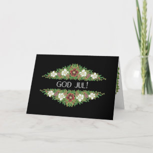 Christmas Roses, Hellebores, Swedish Greeting Holiday Card