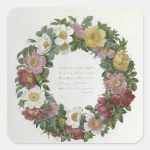 Christmas Roses Square Sticker