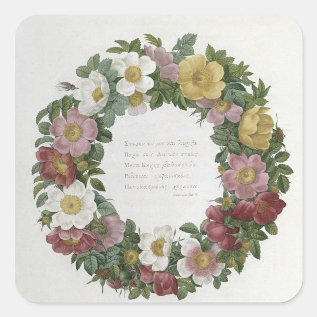 Christmas Roses Square Sticker (Front)