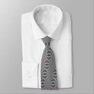 Christmas Rosettes in Purple, Green and Black Tie