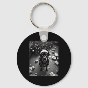 Christmas Rottweiler Caught On Camera  Key Ring