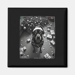 Christmas Rottweiler Caught On Camera Magnet