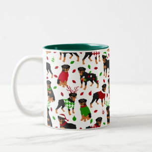 Christmas Rottweiler Coffee Mug