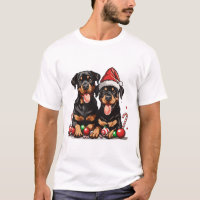Christmas Rottweiler Dog Santa