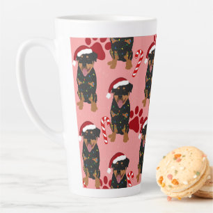 Christmas Rottweiler Latte Mug