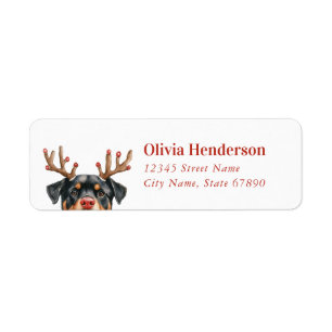 Christmas Rottweiler Return Address Labels