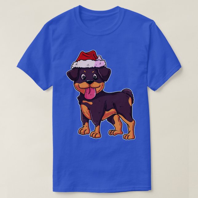 Christmas Rottweiler T-Shirt (Design Front)