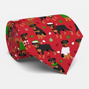 Christmas Rottweiler Tie
