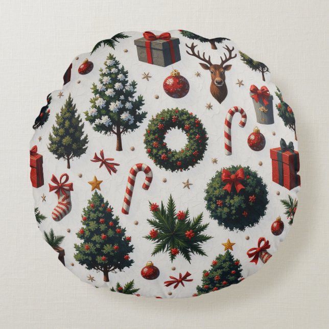 Christmas round cushion (Front)