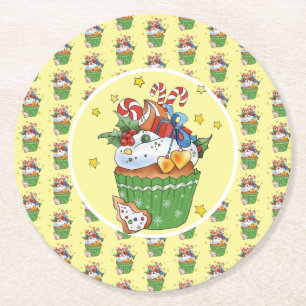 Christmas Round Paper Coaster