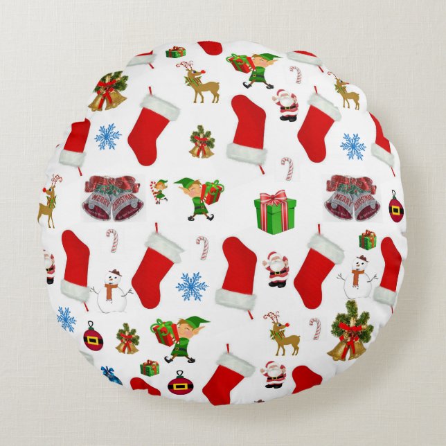 Christmas Round Pillow (Front)