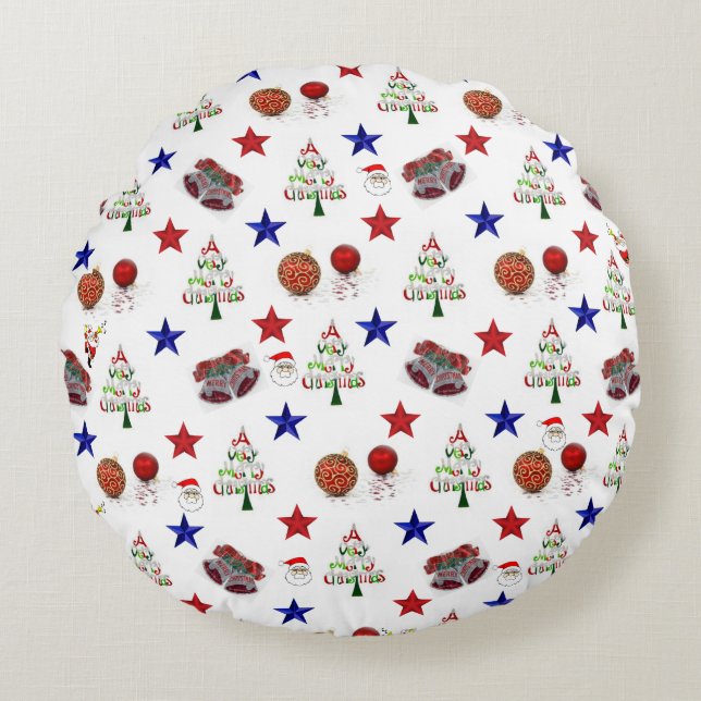 Christmas Round Pillow (Front)