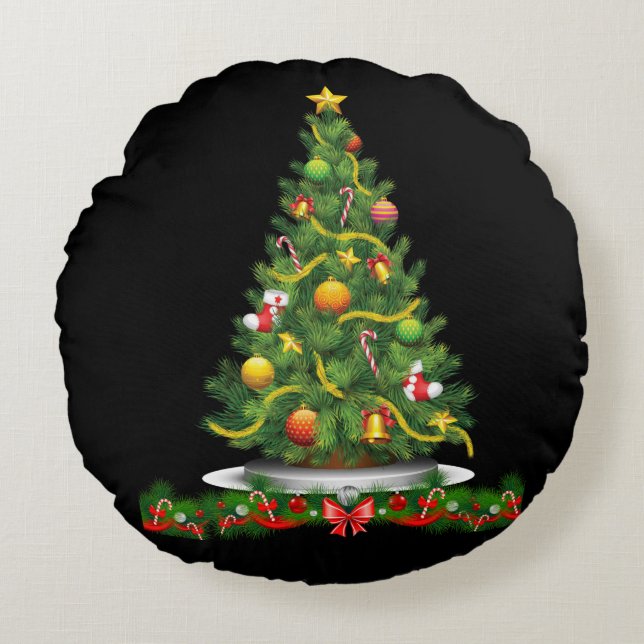 Christmas Round Pillow (Front)