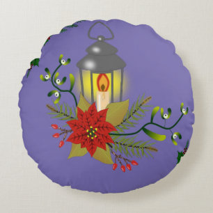 Christmas Round Pillow, Christmas Angel Round Cushion