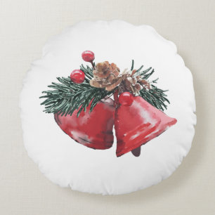 Christmas Round Pillow – Ring in the Joy of the Se