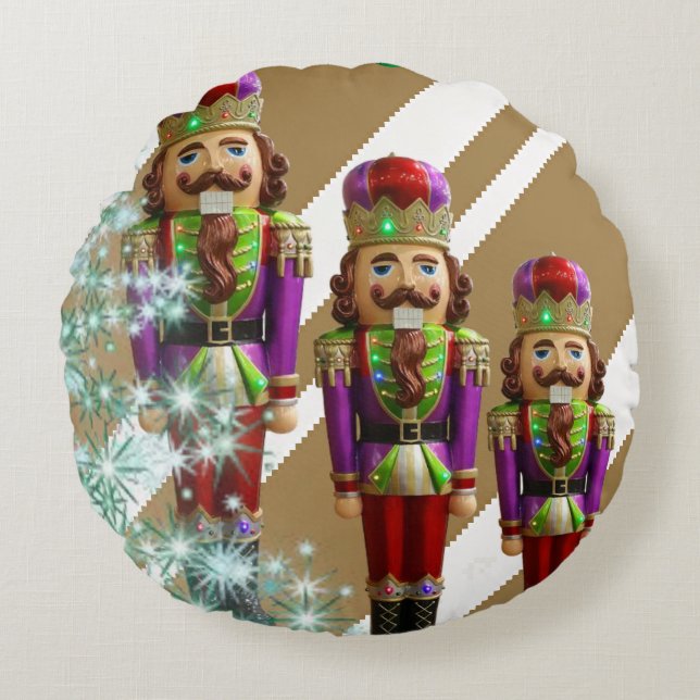 Christmas Round Pillow, Soldier Cushion (Front)
