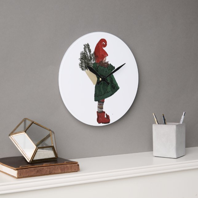 Christmas Round Wall Clock – Ring in the Joy (Office)