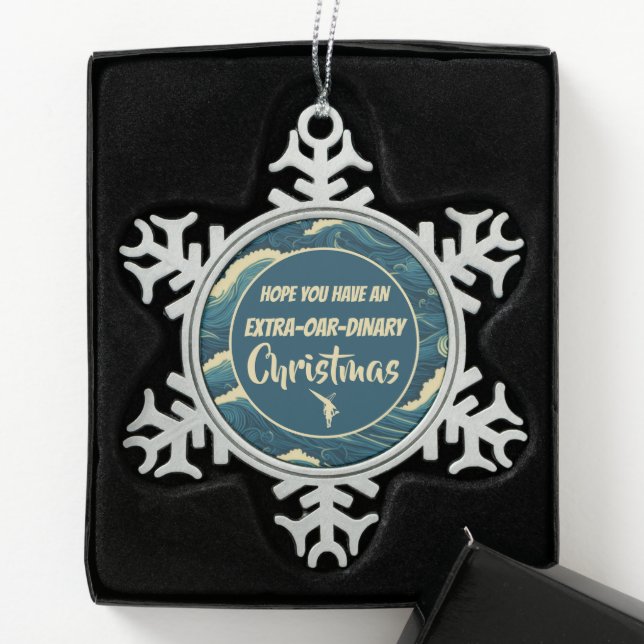 Christmas rowing funny Ornament (Box)