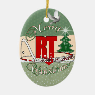 CHRISTMAS RT RADIOLOGIC TECHNOLOGIST CERAMIC TREE DECORATION