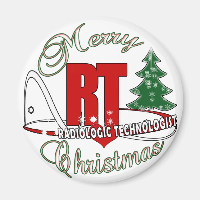 CHRISTMAS RT RADIOLOGIC TECHNOLOGIST MAGNET (Front)