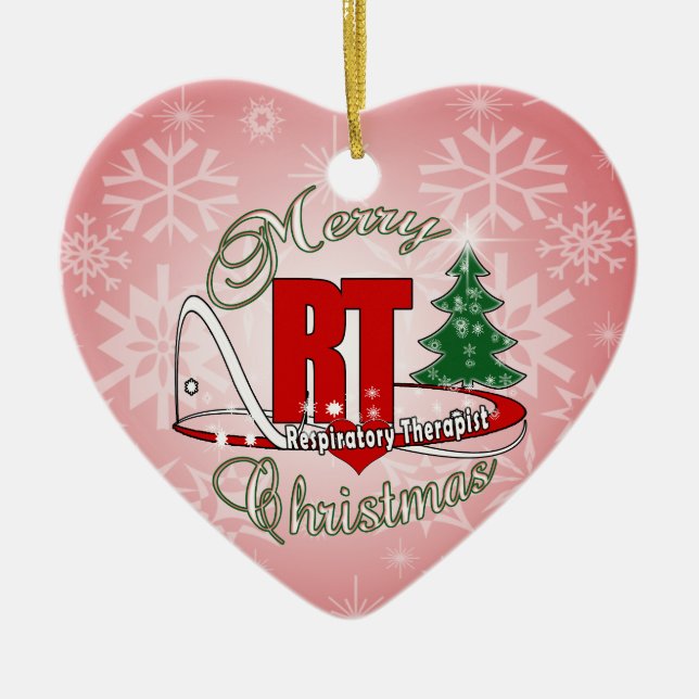 CHRISTMAS RT Respiratory Therapist Ceramic Tree Decoration (Front)