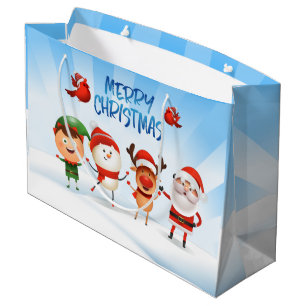 Christmas Rudolf The Reindeer and Friends    Large Gift Bag
