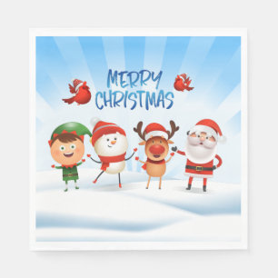 Christmas Rudolf The Reindeer and Friends  Napkin