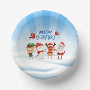 Christmas Rudolf The Reindeer and Friends    Paper Plate