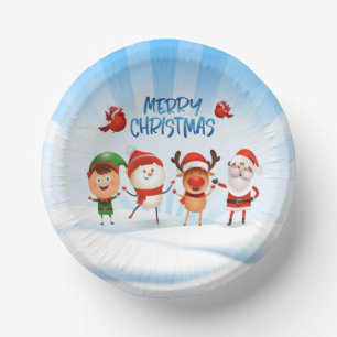 Christmas Rudolf The Reindeer and Friends   Paper Plate