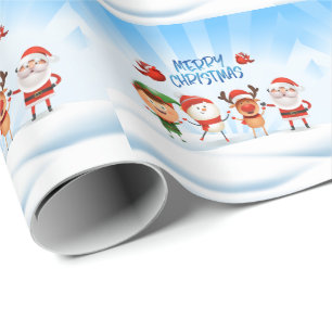 Christmas Rudolf The Reindeer and Friends   Wrapping Paper