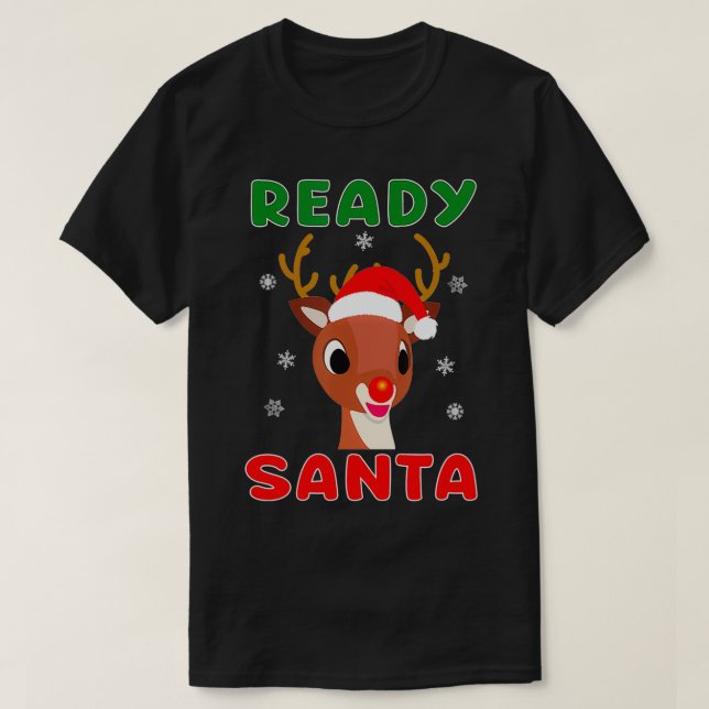 Christmas Rudolph Red Nose Reindeer Kids Gift  T-Shirt (Design Front)