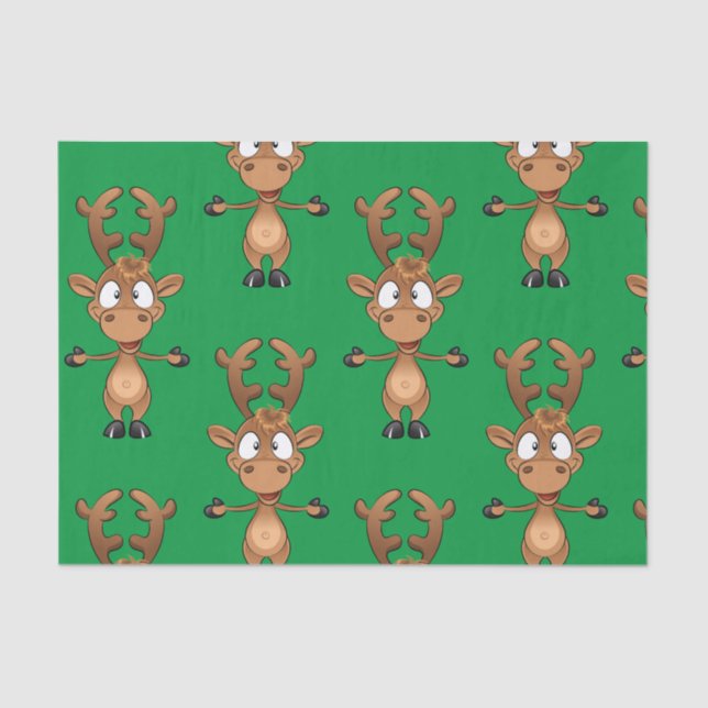 Christmas Rudolph Red Nose Reindeer    Tissue Paper (Front)