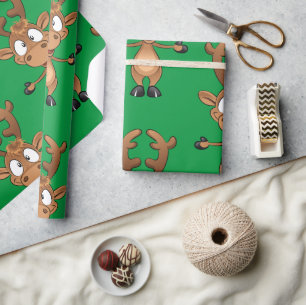 Christmas Rudolph Red Nose Reindeer   Wrapping Paper