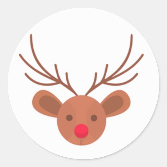 Christmas Rudolph Reindeer Stickers (Front)