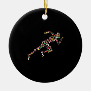 Christmas Runner Ceramic Tree Decoration
