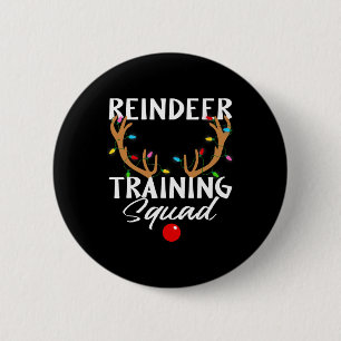 Christmas Running Reindeer Runner Training Squad T 6 Cm Round Badge