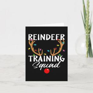 Christmas Running Reindeer Runner Training Squad T Card