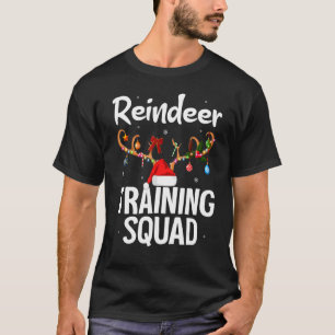 Christmas Running  Reindeer Training Squad Team Fa T-Shirt