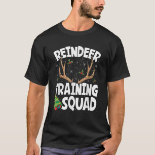 Christmas Running Reindeer Training Squad Team Spo T-Shirt