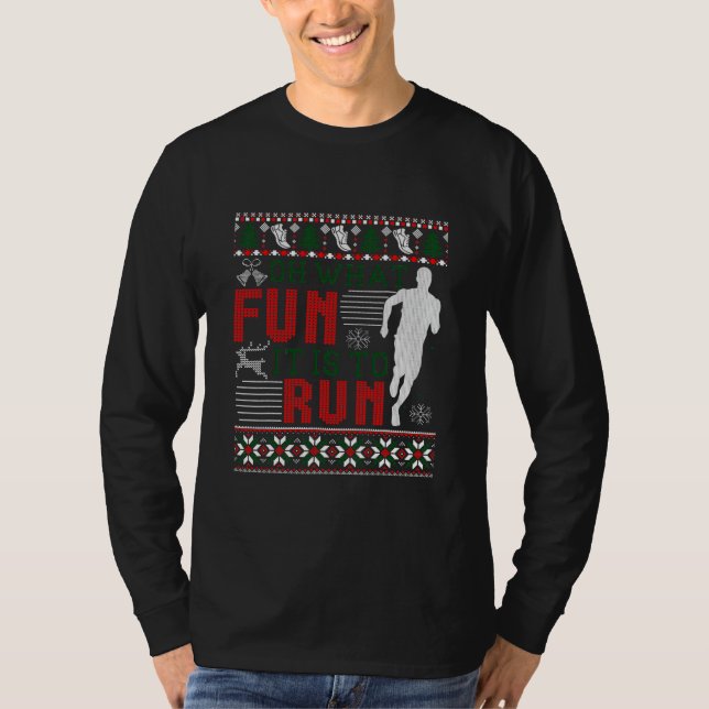 Christmas Running Shirt Runner Half Marathon 5k (Front)