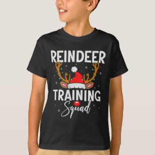 Christmas Running Team Funny Reindeer Training Squ T-Shirt