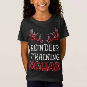 Christmas Running Team Reindeer Training Squad Red T-Shirt