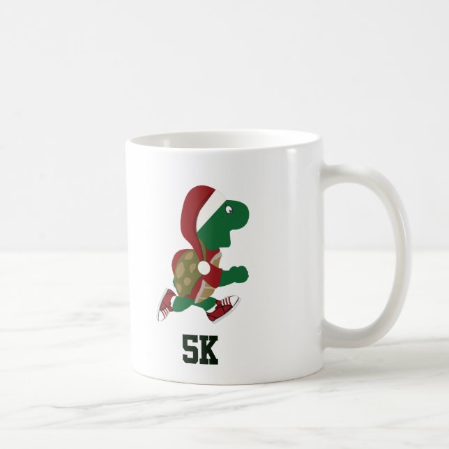 Christmas Running Turtle 5K Coffee Mug (Right)