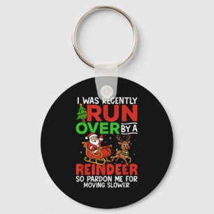 Christmas Runover Recently Run Over By A Reindeer  Key Ring